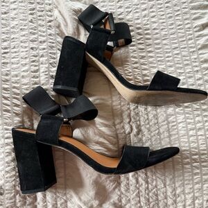 Franco Sarto Black Block Heel Sandals